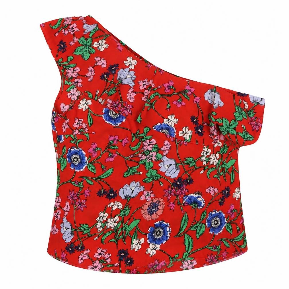 Womens UK Size 14 New Look Red Basic Blouse