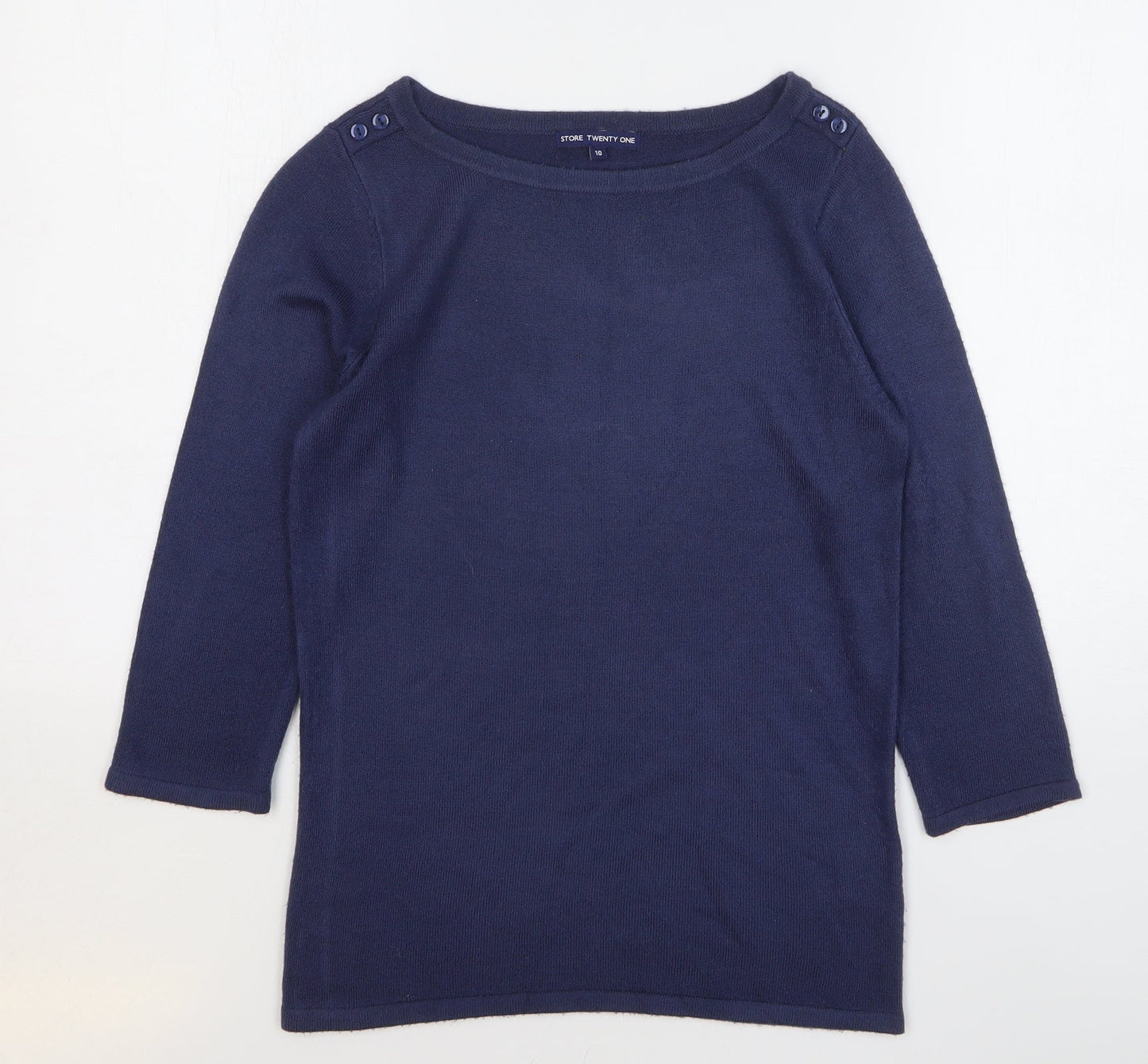 Womens UK Size 10 Store Twenty One Blue Pullover Jumper