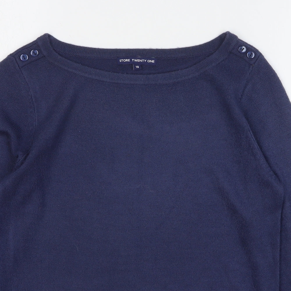 Womens UK Size 10 Store Twenty One Blue Pullover Jumper