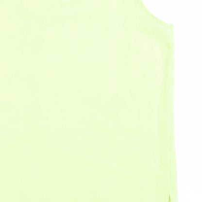Sara Neal Womens Green Floral Polyester Basic T-Shirt Size 16 Scoop Neck