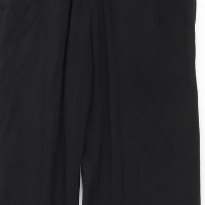 Marks and Spencer Mens Black Cotton Sweatpants Trousers Size 32 in L28 in Regular Drawstring