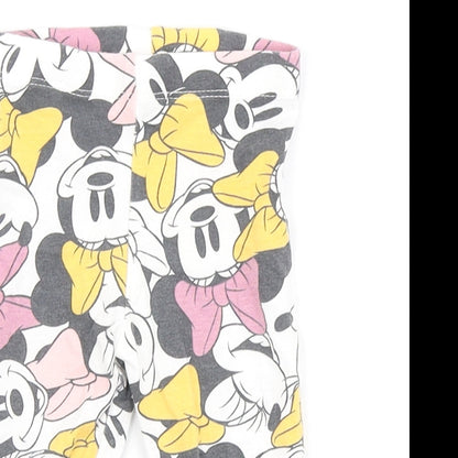 Primark Girls Multicoloured Geometric Cotton Jogger Leggings Size 3-6 Months - Minnie Mouse