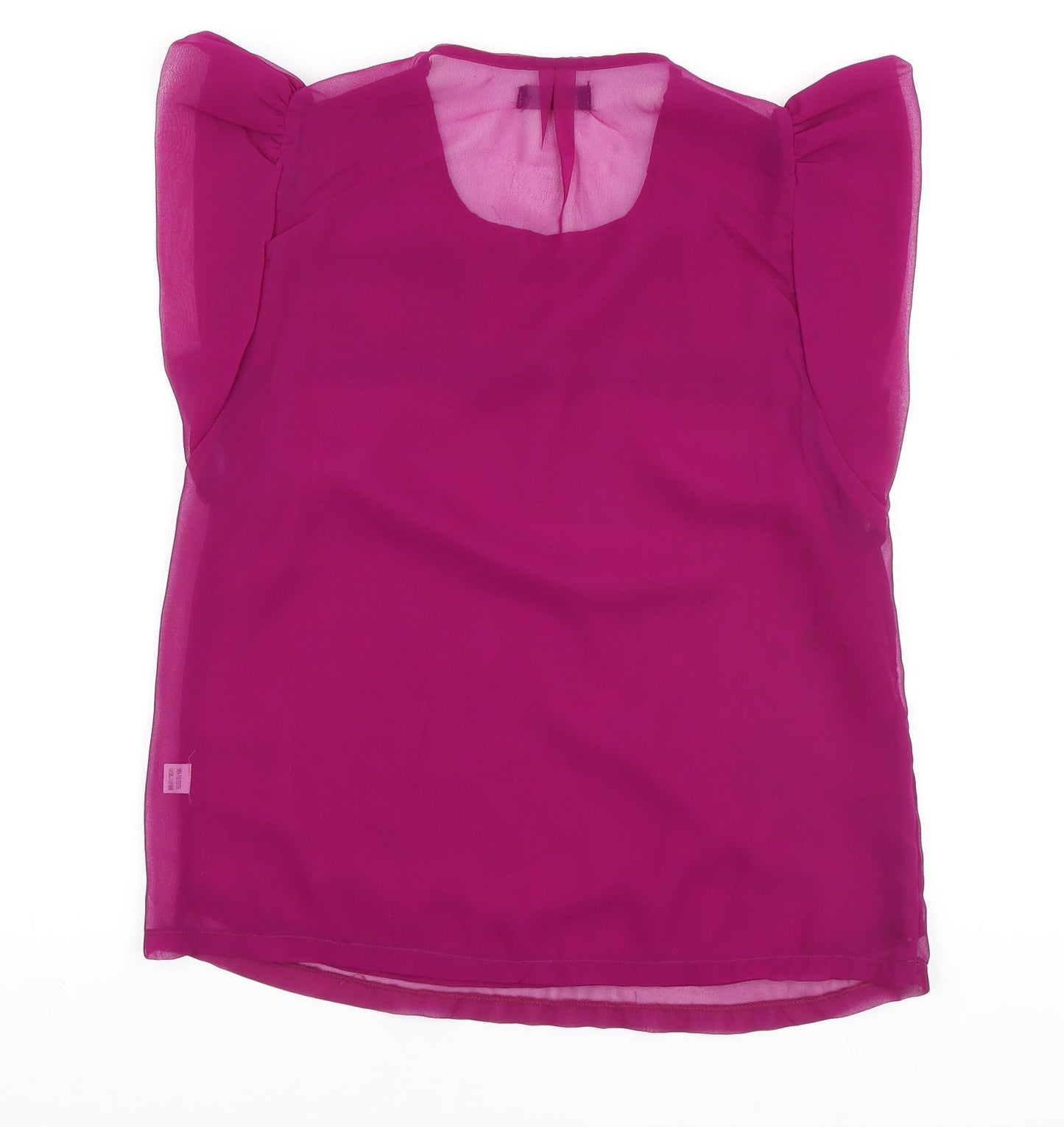 Womens UK Size 10 Exhibit Purple Basic Blouse