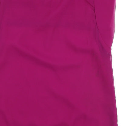 Womens UK Size 10 Exhibit Purple Basic Blouse