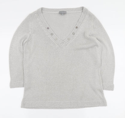 Womens UK Size 12 Marks and Spencer Grey Pullover Jumper