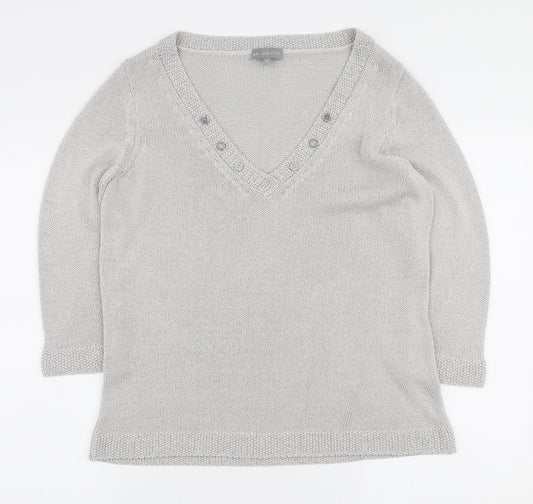 Womens UK Size 12 Marks and Spencer Grey Pullover Jumper