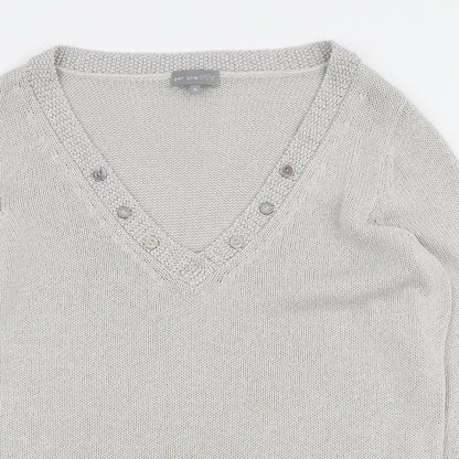 Womens UK Size 12 Marks and Spencer Grey Pullover Jumper