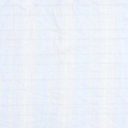 St Michaels Mens Blue Plaid Cotton Button-Up Size L Collared Button