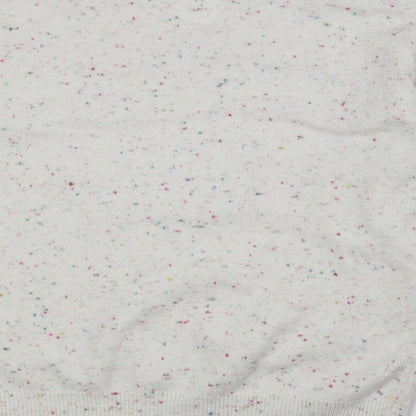 F&F Mens Multicoloured V-Neck Geometric Polyester Pullover Jumper Size L