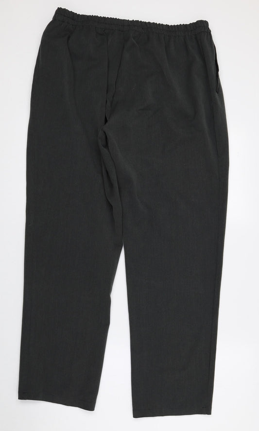 Womens UK Size 18 Afibel Regular Fit Dress Pants Green Trousers