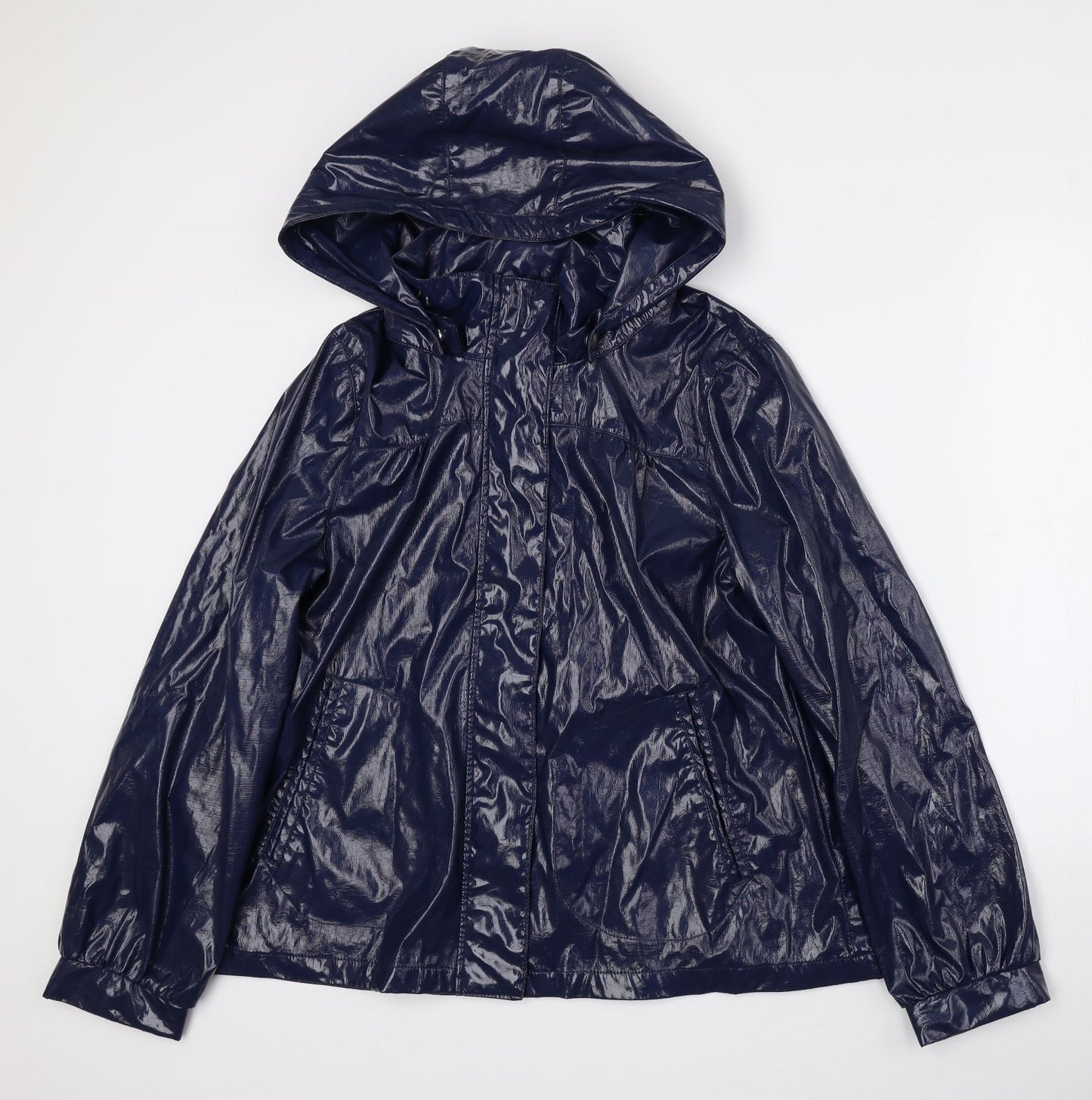 Womens UK Size 14 New Look Blue Anorak Coat