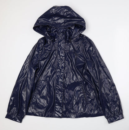 Womens UK Size 14 New Look Blue Anorak Coat