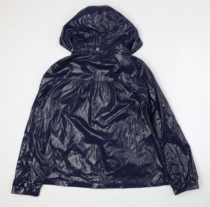Womens UK Size 14 New Look Blue Anorak Coat