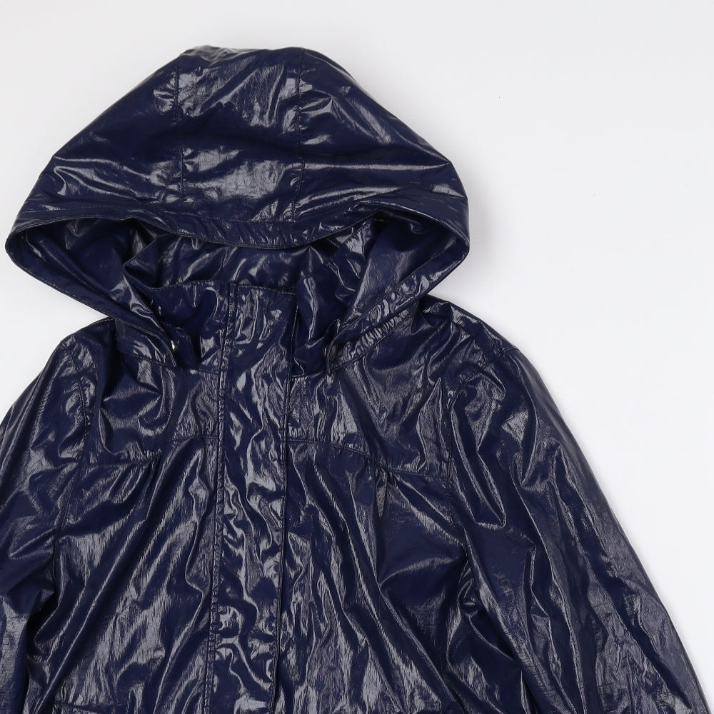 Womens UK Size 14 New Look Blue Anorak Coat