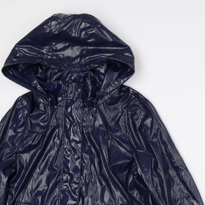 Womens UK Size 14 New Look Blue Anorak Coat