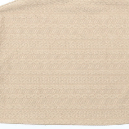 New Look Womens Beige Geometric Polyester Pullover Sweatshirt Size L Pullover