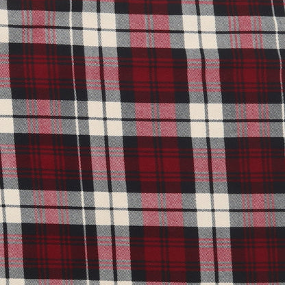 Cameo Rose Womens Red Plaid Polyester Cropped T-Shirt Size 14 Round Neck