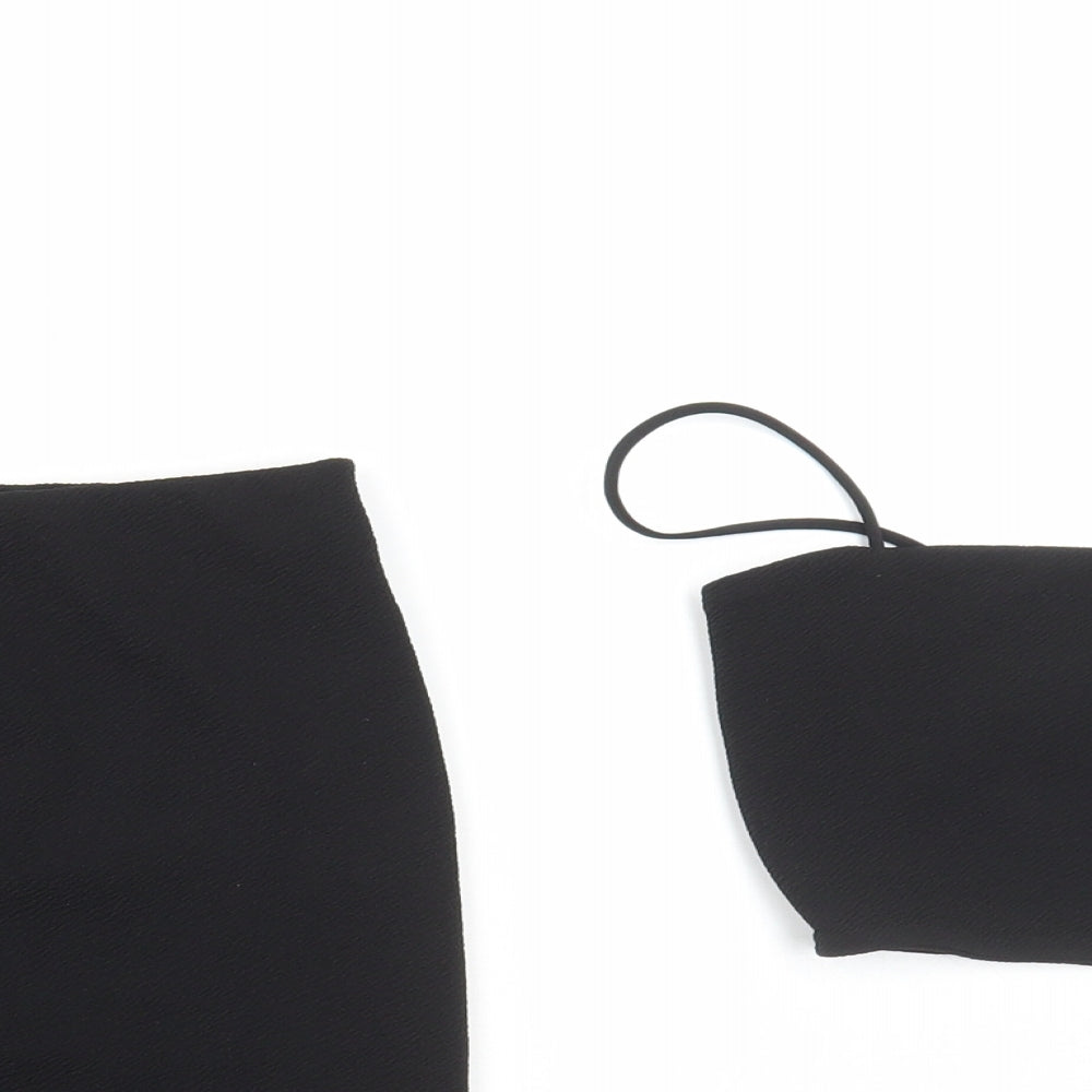 Boohoo Womens Black Polyester Skirt/ Skort Set Outfit/Set Size 6 Pullover