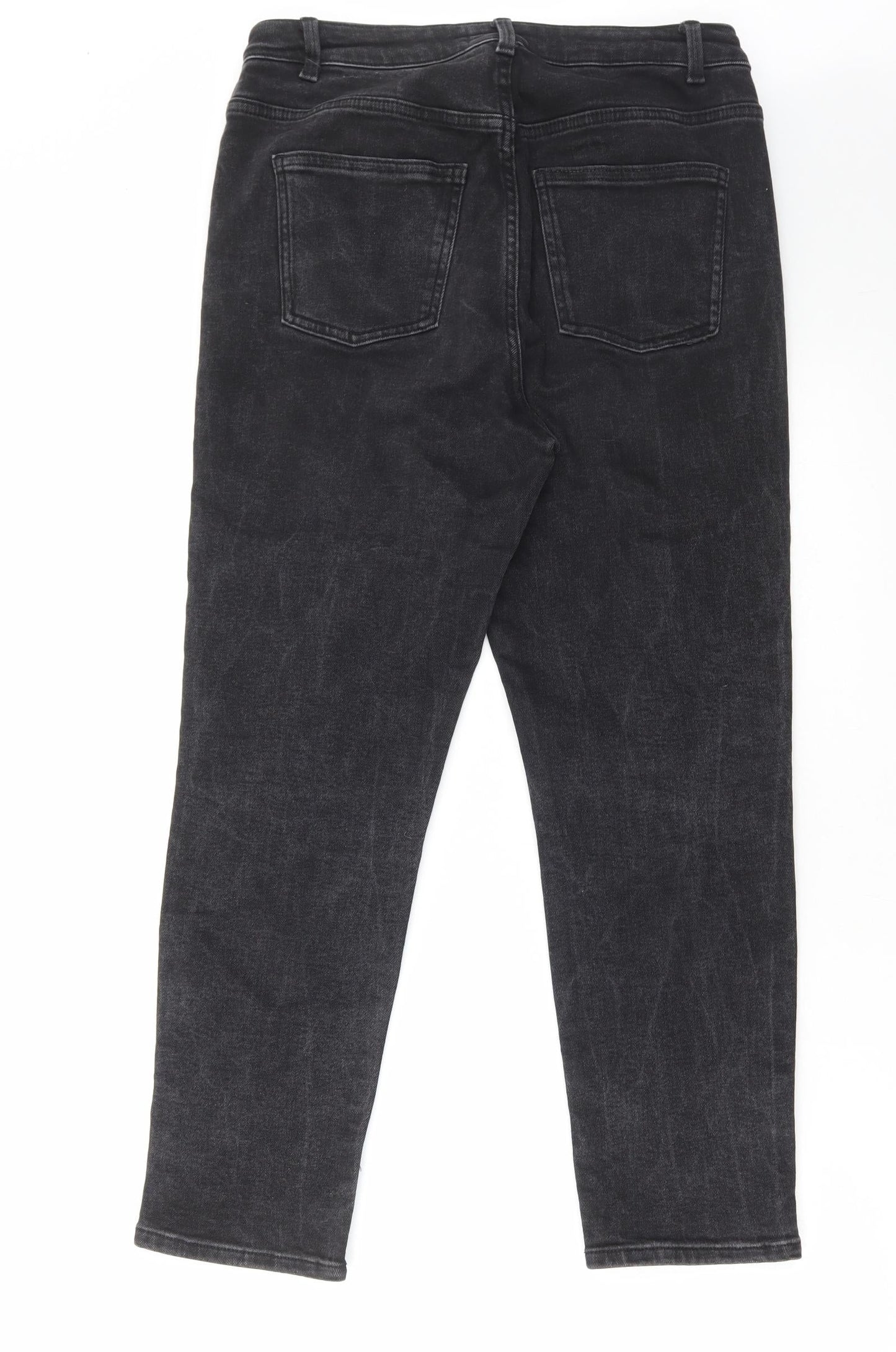 Denim & Co. Womens Black Cotton Skinny Jeans Size 14 L27 in Regular Zip