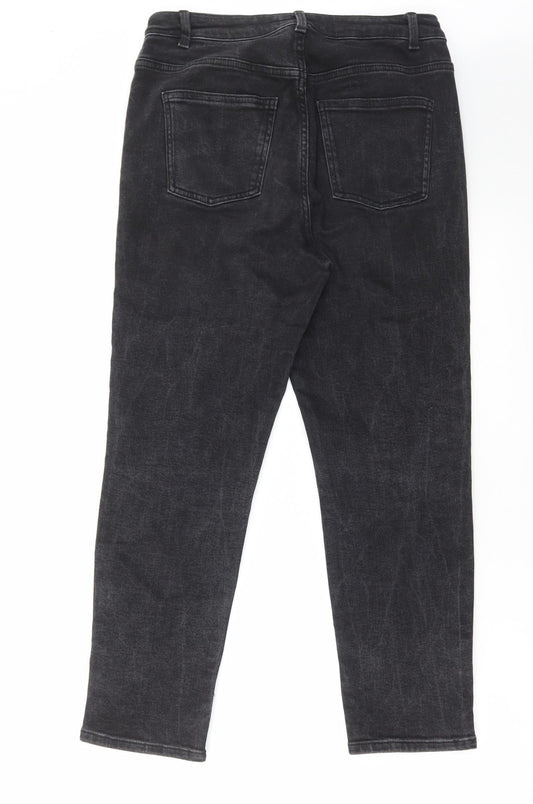Denim & Co. Womens Black Cotton Skinny Jeans Size 14 L27 in Regular Zip