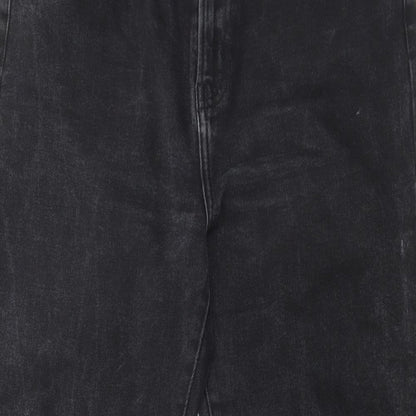 Denim & Co. Womens Black Cotton Skinny Jeans Size 14 L27 in Regular Zip