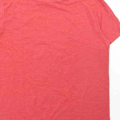 George Mens Red Polyester T-Shirt Size XL Round Neck - Star Wars Christmas