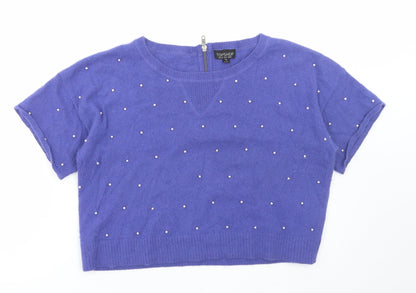Womens UK Size 12 Topshop Blue Pullover Jumper