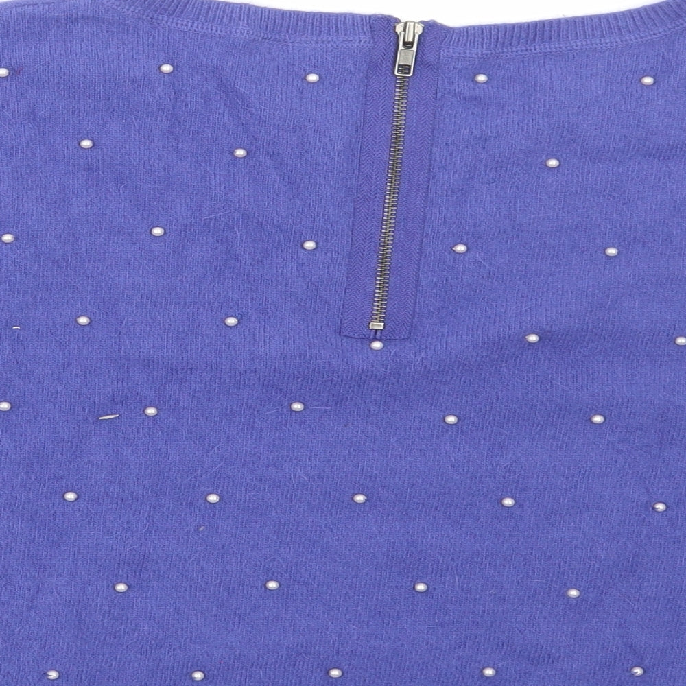 Womens UK Size 12 Topshop Blue Pullover Jumper