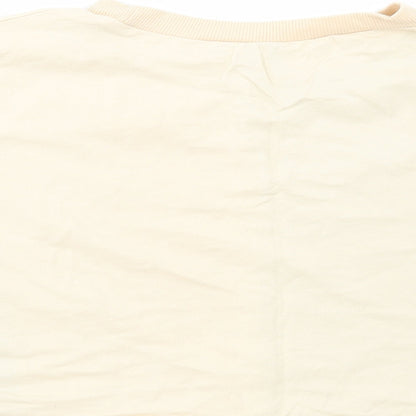 SheIn Womens Multicoloured Colourblock Cotton Cropped T-Shirt Size M Round Neck