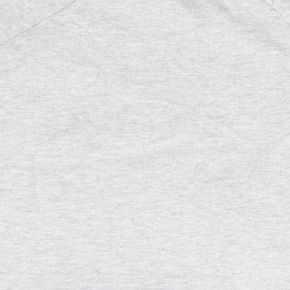George Boys Grey 100% Cotton Basic T-Shirt Size 6-9 Months Round Neck Snap - Tropical Fun Dinosaur