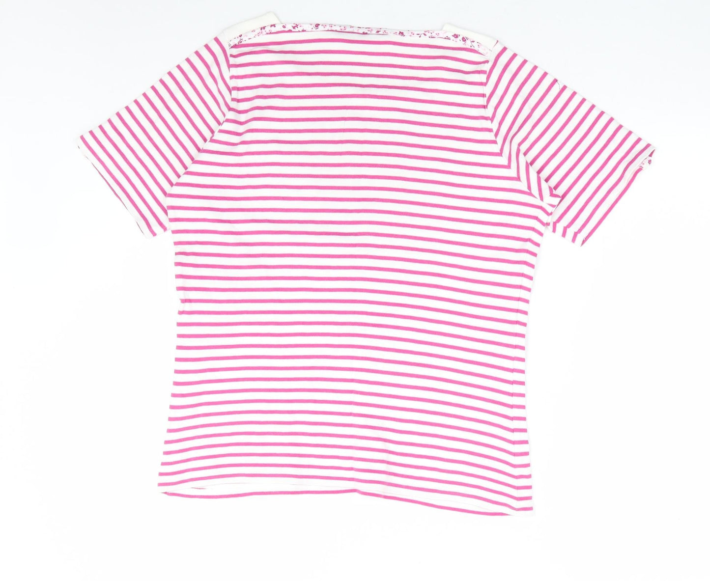 Womens UK Size 14 Isle Pink Basic T-Shirt