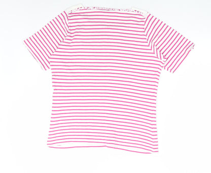 Womens UK Size 14 Isle Pink Basic T-Shirt