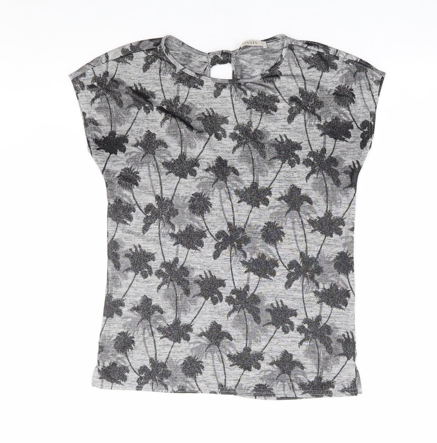 Womens UK Size XS Oasis Grey Basic T-Shirt