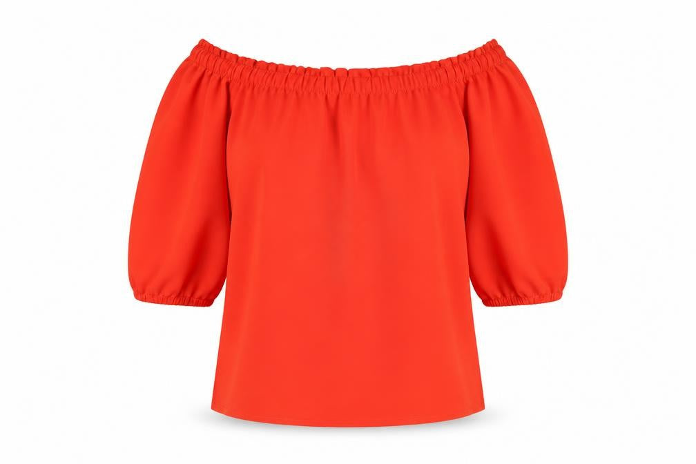 Womens UK Size S Preworn Orange Basic Blouse