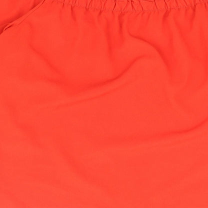 Womens UK Size S Preworn Orange Basic Blouse