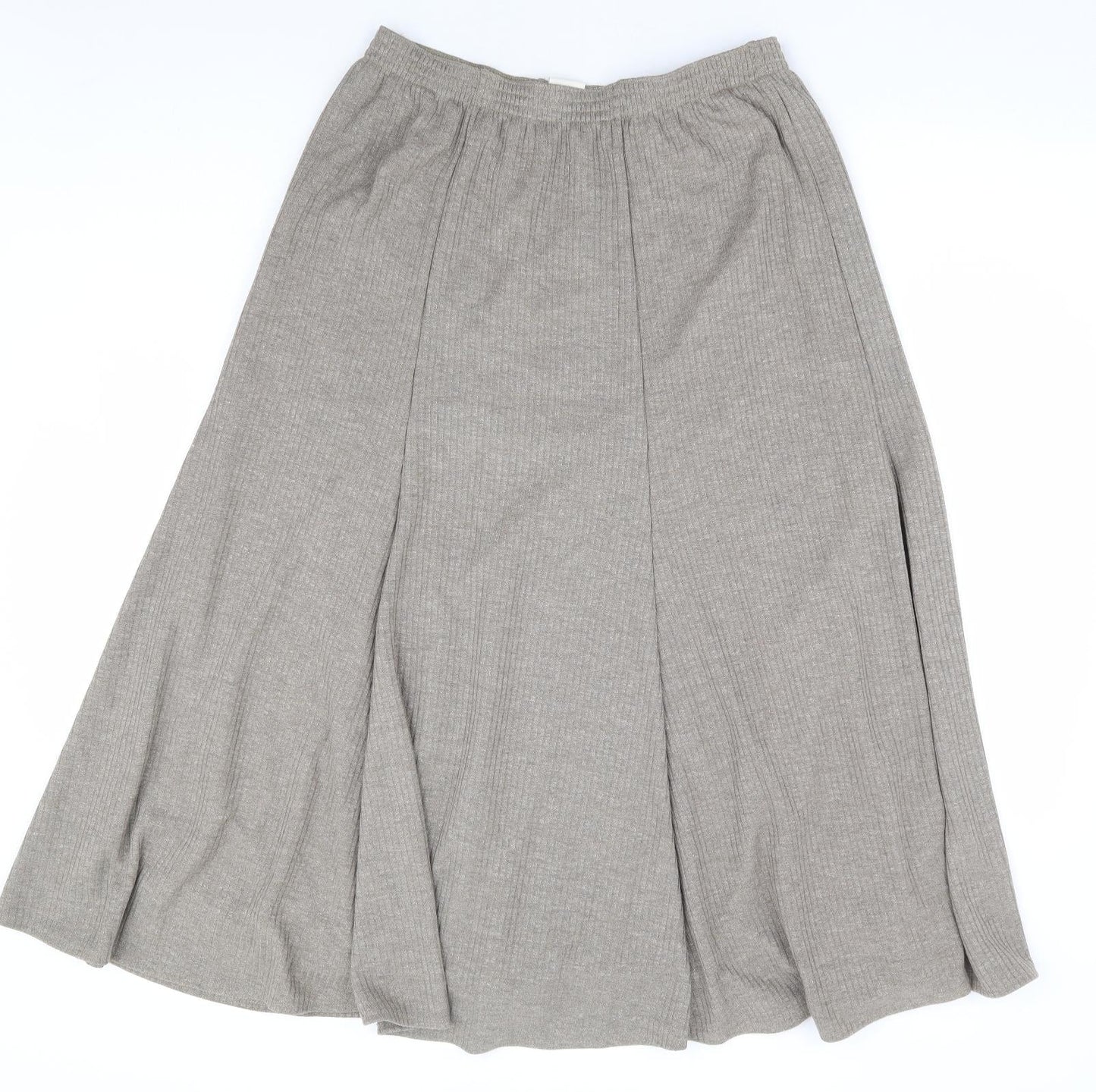 Finn Karelia Womens Beige Polyester Trumpet Skirt Size 14 - Ribbed
