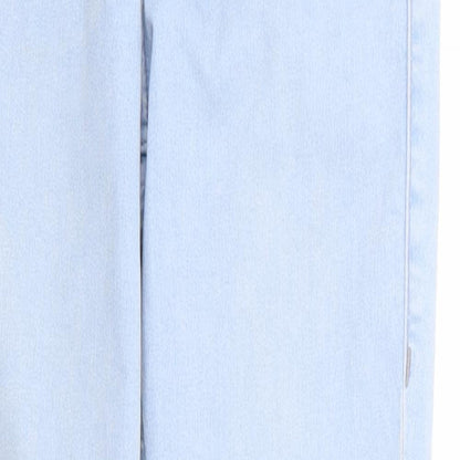 Topshop Womens Blue Cotton Skinny Jeans Size 26 in L25 in Regular Zip - Ankle Grazer