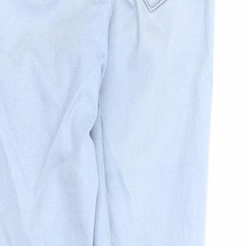 Topshop Womens Blue Cotton Skinny Jeans Size 26 in L25 in Regular Zip - Ankle Grazer