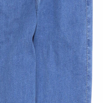 Topshop Womens Blue Cotton Skinny Jeans Size 24 in L25 in Regular Zip