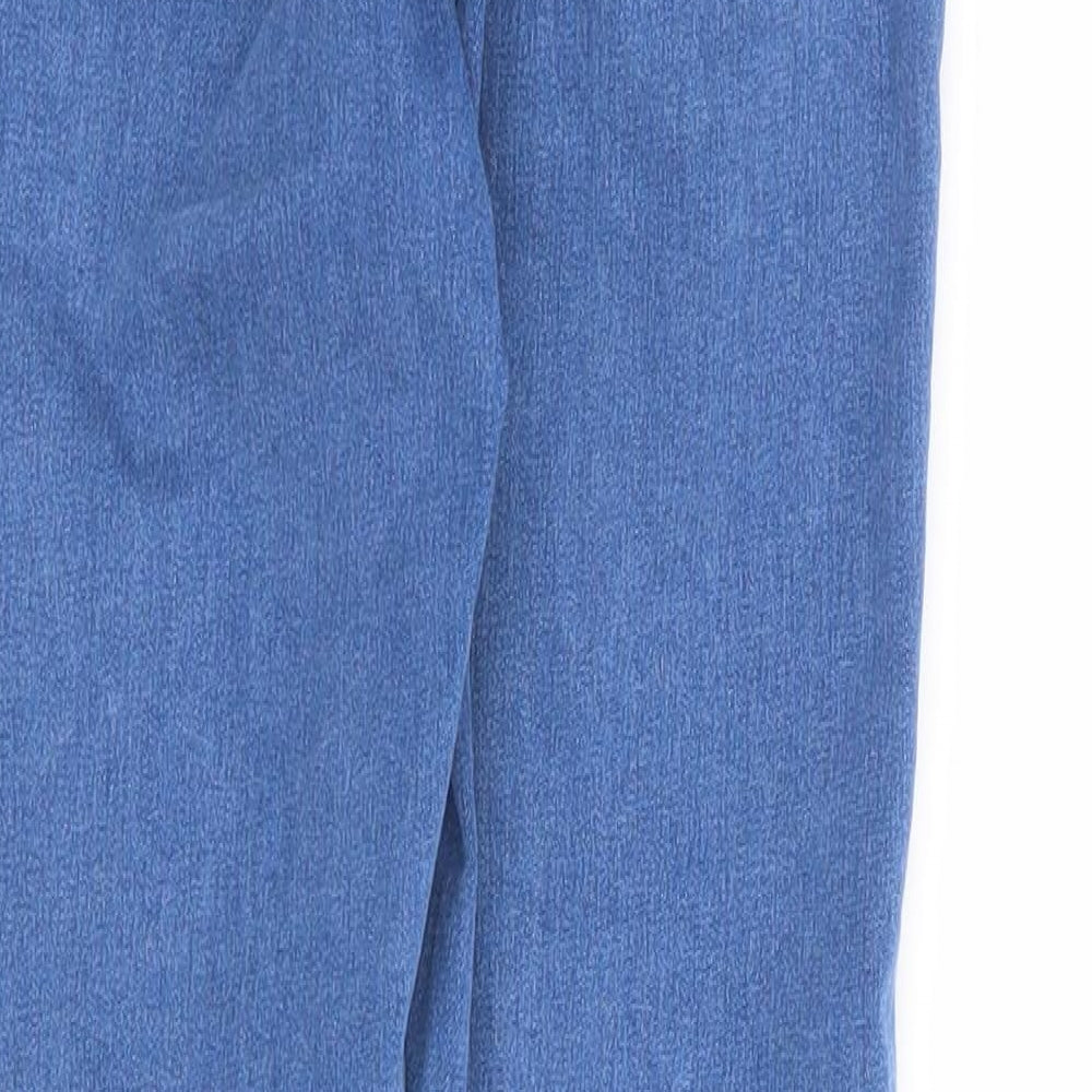 Topshop Womens Blue Cotton Skinny Jeans Size 24 in L25 in Regular Zip