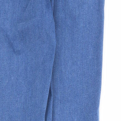 Topshop Womens Blue Cotton Skinny Jeans Size 24 in L25 in Regular Zip