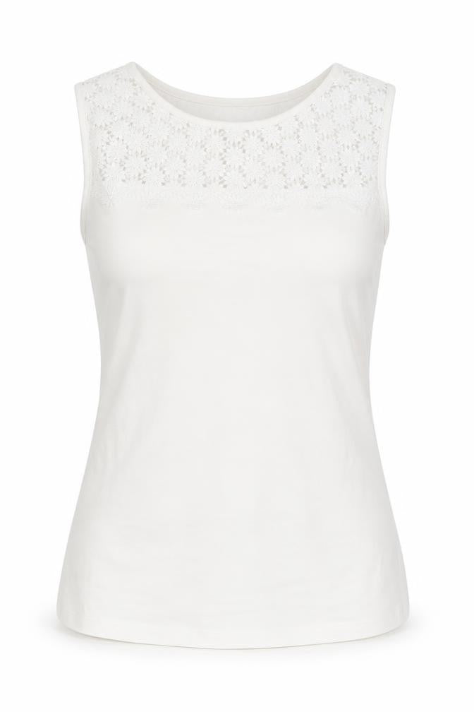 Womens UK Size S Great Plains White Basic Tank