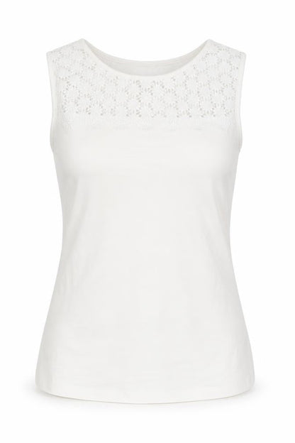 Womens UK Size S Great Plains White Basic Tank