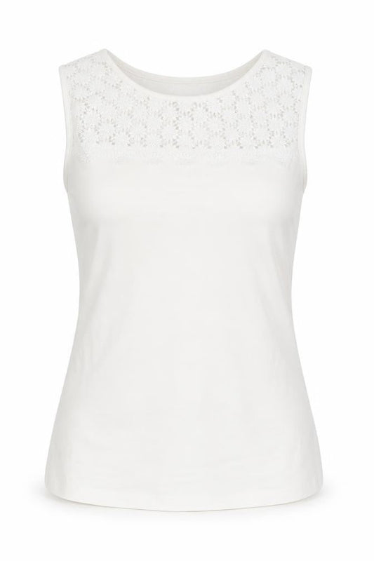 Womens UK Size S Great Plains White Basic Tank
