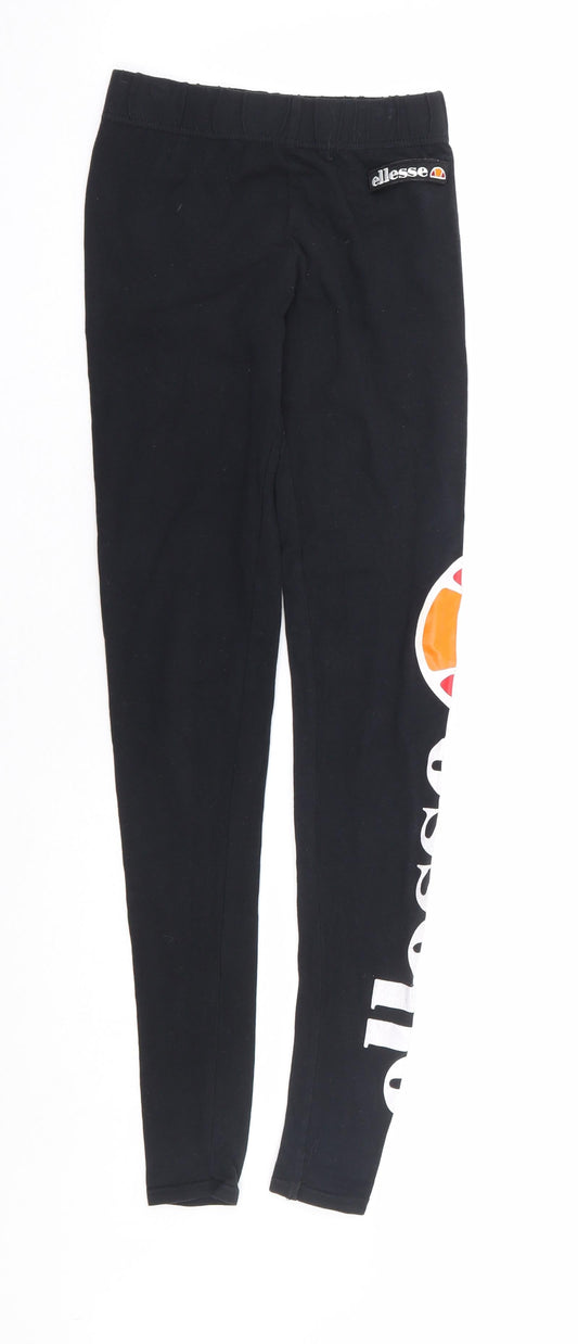 Womens UK Size 6 ellesse  Jogger Black Leggings