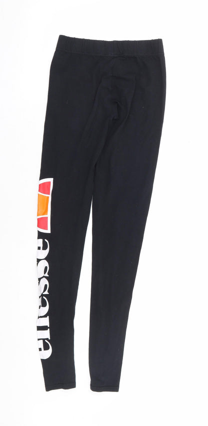 Womens UK Size 6 ellesse  Jogger Black Leggings