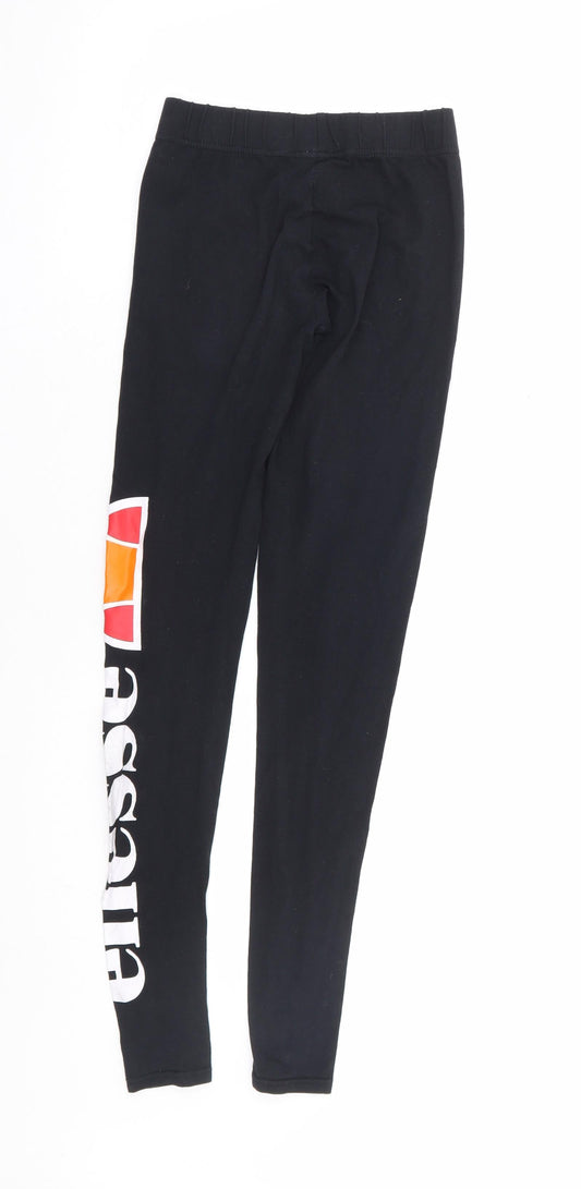 Womens UK Size 6 ellesse  Jogger Black Leggings