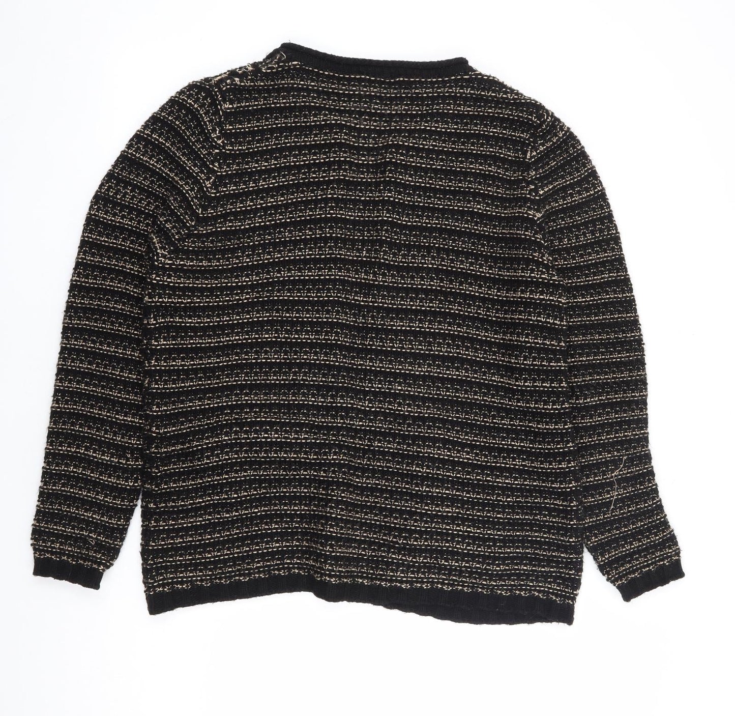Womens UK Size L Papaya Black Cardigan Jumper