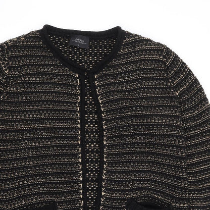 Womens UK Size L Papaya Black Cardigan Jumper