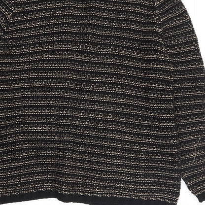 Womens UK Size L Papaya Black Cardigan Jumper